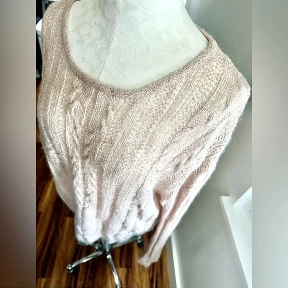 Free People Angel Soft Alpaca Blend Frappuccino Cable Knit Sweater - Picture 4 of 7